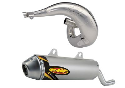 FMF FATTY PIPE & Q STEALTH SPARK ARRESTOR SILENCER COMBO - 2-Stroke Dirt Bike Exhaust Systems 