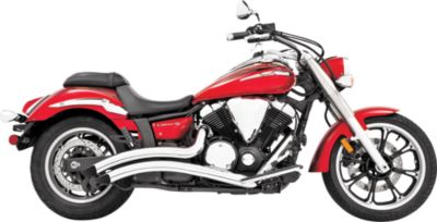 FREEDOM PERFORMANCE RADIUS EXHAUST - CHROME -  Metric Cruiser Full Exhaust Systems  