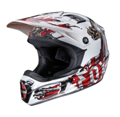 2010 FOX V2 HELMET - BLACK FLAG