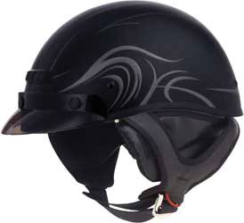 GMAX GM35 FULLY DRESSED DERK HELMET -  Half Shell Cruiser Helmets 
