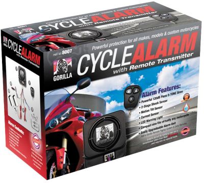 GORILLA CYCLE ALARM WITH 3-BUTTON REMOTE TRANSMITTER -  Cruiser Security 