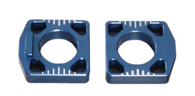 GYTR BILLET OFFSET AXLE BLOCKS - BLUE -  Dirt Bike Axle Blocks / Motocross Axle Blocks 
