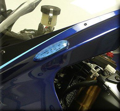  Hotbodies Racing Turn Signal/Mirror Block-Off Blue
