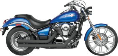 HARD KROME 2.5 AMERICAN CLASSIC STRAIGHTS EXHAUST WITH HARD-TIPS - BLACK -  Metric Cruiser Full Exhaust Systems  