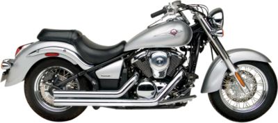 HARD KROME 2.5 STRIPPERS STRAIGHTS EXHAUST - CHROME -  Metric Cruiser Full Exhaust Systems  
