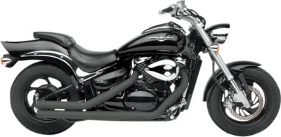 HARD KROME 2.5 STRIPPERS STRAIGHTS EXHAUST - BLACK -  Metric Cruiser Full Exhaust Systems  