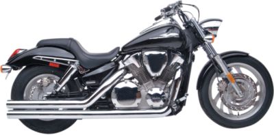 HARD KROME 3 BIG STRAIGHTS EXHAUST WITH HARD-TIPS - CHROME -  Metric Cruiser Full Exhaust Systems  