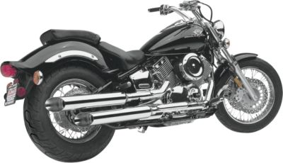 HARD KROME 3.5 SLASH-CUT MUFFLER SLIP ONS -  Metric Cruiser Slip On Exhaust Systems 