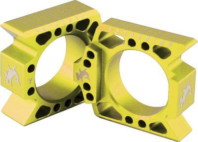 HAMMERHEAD AXLE BLOCKS - GOLD -  Dirt Bike Axle Blocks / Motocross Axle Blocks 