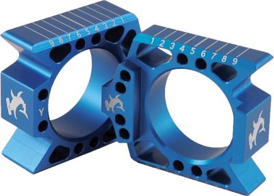 HAMMERHEAD AXLE BLOCKS - BLUE -  Dirt Bike Axle Blocks / Motocross Axle Blocks 