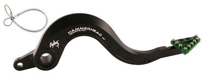 HAMMERHEAD BILLET BRAKE PEDAL - BLACK/GREEN