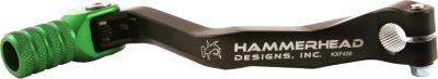 HAMMERHEAD BILLET SHIFT LEVER - BLACK/GREEN -  Dirt Bike Shift Levers / Motocross Shift Levers 