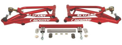 HOUSER SLICAST LONG TRAVEL MAX GROUND CLEARANCE A-ARMS +.5W,+0F TRANS RED