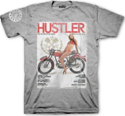 HUSTLER COVER GIRL T-SHIRT - Mens Casual Motocross Dirt Bike T-Shirts 
