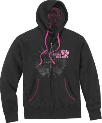 ICON WOMEN'S HEARTBREAKER HOODY - Mens Casual Motorcycle Sweatshirts & Hoodies 