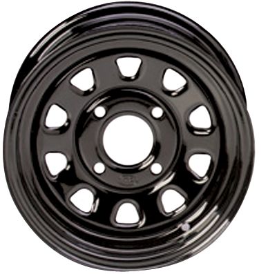 ITP DELTA STEEL FRONT WHEEL - 12X7 BLACK - 2012 Thor Static Pants