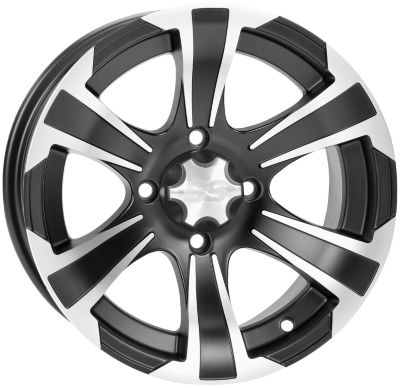ITP SS312 REAR WHEEL - 12x7 MACHINED BLACK - Utility ATV Rims & Wheels