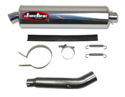 JARDINE RT-1 SLIP-ON ALUMINUM EXHAUST - 2012 Fox Youth Titan Elbow Guards