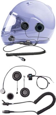 J&M AUDIO FULL-FACE STYLE STEREO HELMET WITH 5-PIN SINGLE-SECTION CORD - 