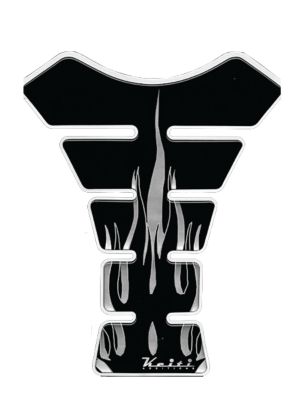 KEITI TANK PROTECTOR - BLACK/SILVER FLAME