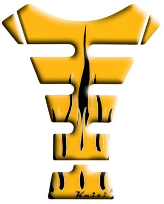 KEITI TANK PROTECTOR - YELLOW/BLACK FLAME - 
