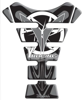 KEITI TANK PROTECTOR - YAMAHA BLACK/SILVER -  Motorcycle Tank Accessories 