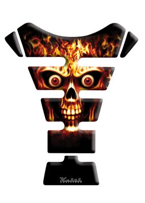 KEITI TANK PROTECTOR - SKULL / FLAMES -  Motorcycle Tank Accessories 