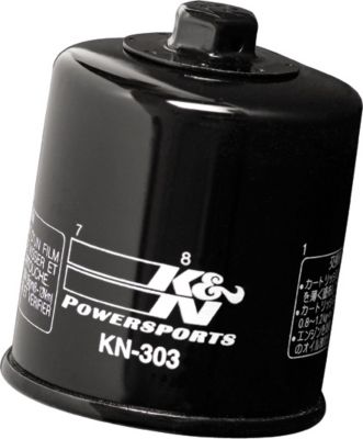 K&N OIL FILTER - BLACK - 