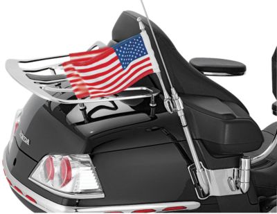 KURYAKYN ANTENNA FLAG MOUNT WITH UNITED STATES FLAG - Cruiser Flag Pole Accessories