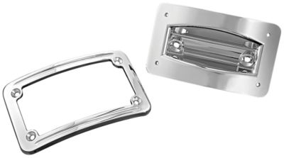 KURYAKYN CURVED LAYDOWN LICENSE PLATE MOUNT WITH FRAME - Cruiser License Plate