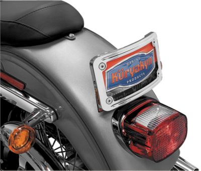 KURYAKYN CURVED TIP-BACK LICENSE PLATE FRAME - Cruiser License Plate