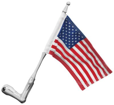 KURYAKYN FLAG, POLE & HOLDER FOR KURYAKYN LUGGAGE RACKS - Cruiser Flag Pole Accessories