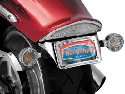KURYAKYN SUB FENDER LICENSE PLATE LED CURVED FRAME - Cruiser License Plate