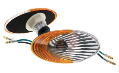 LOCKHART PHILLIPS METEOR FLUSH MOUNT TURN SIGNAL 3-7/8 x 1-7/8 - CLEAR - Lockhart Phillips Parts & Gear