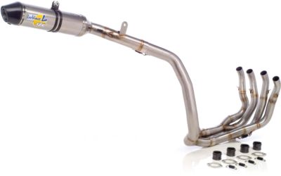 LEO VINCE SBK FACTORY CORSA FULL SYSTEM - TITANIUM WITH NEW CARBON FIBER END CAP - 
