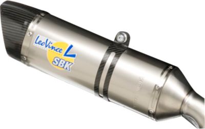 LEO VINCE SBK FACTORY EVO2 FULL SYSTEM - TITANIUM WITH SLASH CUT CARBON FIBER END CAP - 