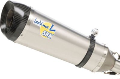 LEO VINCE SBK FACTORY R EVO2 SLIP-ON - TITANIUM WITH CARBON FIBER END CAP - 