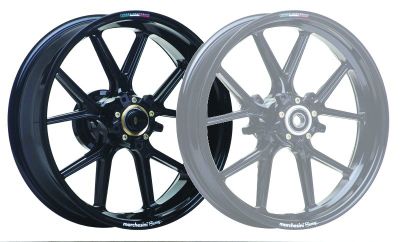 MARCHESINI MAGNESIUM M10R CORSE SBK 6 WIDE REAR WHEEL - GLOSS BLACK - Motorcycle Wheels