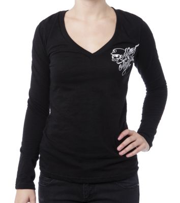 METAL MULISHA WOMEN'S MARA LONG SLEEVE V-NECK - 