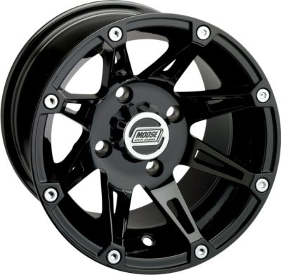 MOOSE 387X FRONT WHEEL - 12X7 4B+3N BLACK - Utility ATV Rims & Wheels