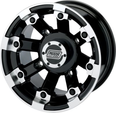 MOOSE 393X FRONT WHEEL - 15X7 4B+3N BLACK - Utility ATV Rims & Wheels