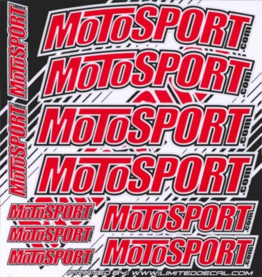 MOTOSPORT DECAL SHEET - ATV Graphics And Decals