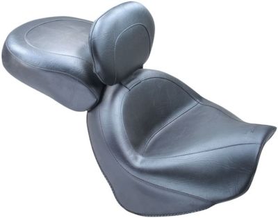 MUSTANG WIDE TOURING VINTAGE SEAT 2 PIECE WITH BACKREST - Cruiser Parts 