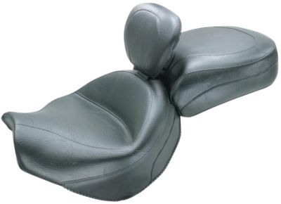 MUSTANG WIDE TWO-PIECE TOURING SEAT WITH BACKREST - VINTAGE - Cruiser Seats
