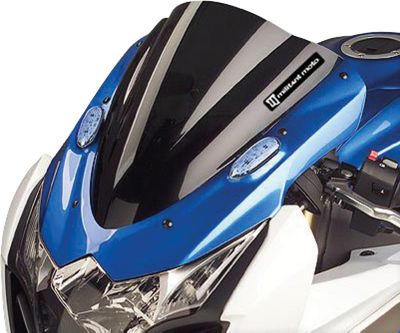 MILITANT MOTO F22 RAISED BUBBLE WINDSCREEN - DARK SMOKE - 
