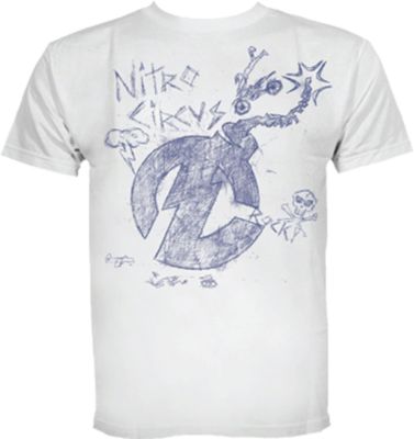 NITRO CIRCUS SKETCHY T-SHIRT - Mens Casual Motocross Dirt Bike T-Shirts 