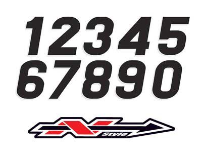 N-STYLE STADIUM STYLE NUMBERS - Utility ATV Graphics And Stickers