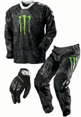 2012 ONE INDUSTRIES CARBON COMBO - MONSTER ENERGY -  Dirt Bike Pants, Jersey, Glove Combos 