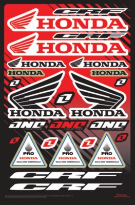 2012 ONE INDUSTRIES HONDA CRF DECAL SHEET - ATV Graphics And Decals