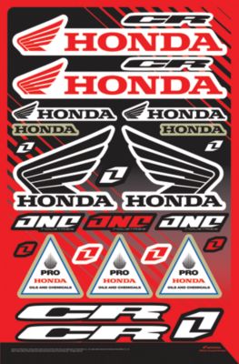 2012 ONE INDUSTRIES HONDA CR DECAL SHEET - ATV Graphics And Decals
